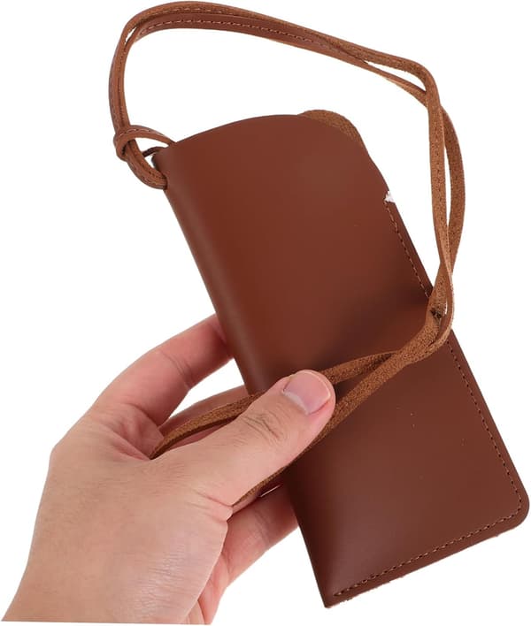 PU Glasses Case with Soft Padded Interior and Practical Neck Strap for Glasses Storage