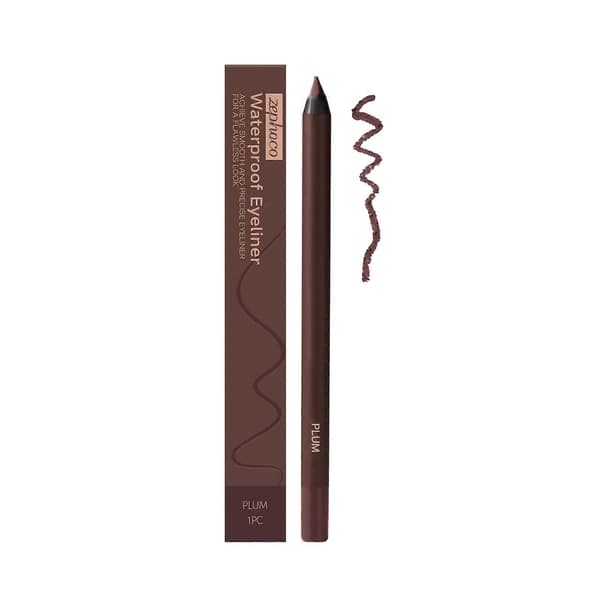Zephoco Plommefarget Eyelinerblyant Vanntett, Smudge-Proof, Glatt Og Feilfri Øyegelblyant