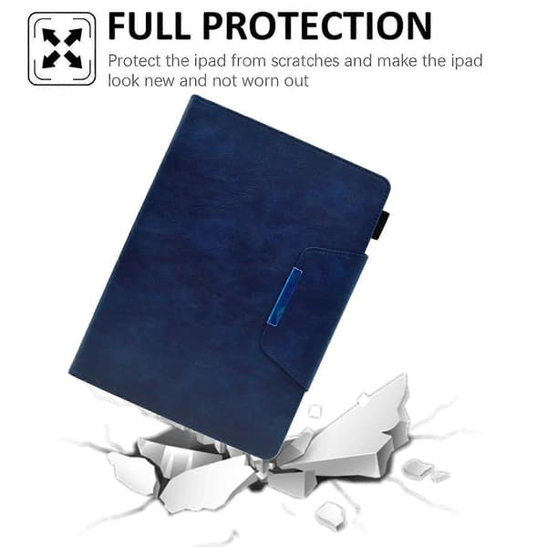 Mocka läderfodral för iPad 10:e generationen 10.9 2022 Blue