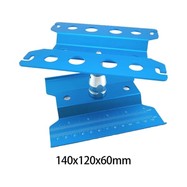 RC Bil Arbeidsstativ Arbeidsstasjon Aluminiumslegering 360 Graders Rotasjon Løftemodell Blue