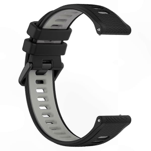 Dobbeltfarvede 18 mm silikone urremme til Forerunner 265S erstatningsrem Multicolor Style H