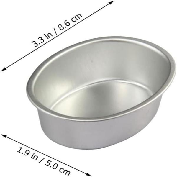 10 stk. Mini Ovale Ægformede Cheesecakeforme i Aluminiumlegering, Brødforme, Kageforme, Buddingforme, Geléforme, DIY Bageri