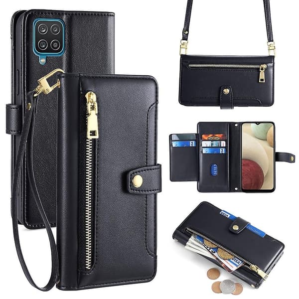 Lynlåspung-etui til Samsung Galaxy A12 Black