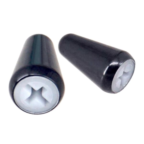 2x elektrisk gitar vippebryter tupphetter sett gitarbryter tupp med gjenger Black