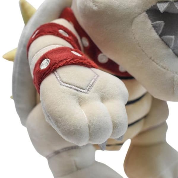 Super Bros Dry Bowser Grå All Star Collection Kosedyr, 33 cm Barnas Kosedyrdukke