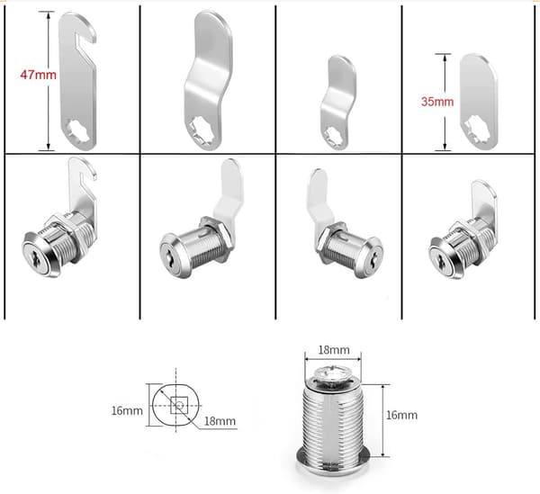 Mailbox Security Lock with Furniture Lock, 2 Keys for Drawers, ZQKLA