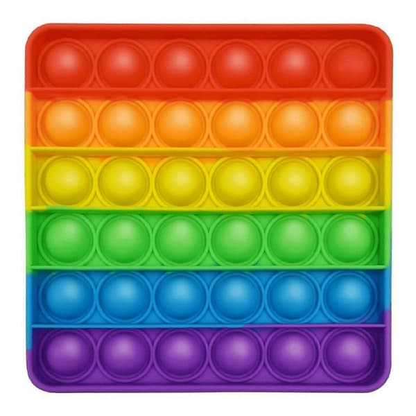 Rainbow Pop It Fidget Legetøj Silikone Boble Sensorisk Spil Stress Relief Børn Pædagogisk Legetøj[D]