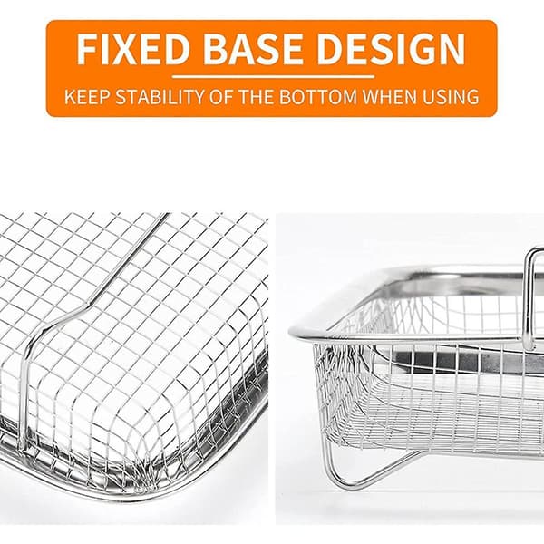 1 pc Stainless Steel Grill Basket, Non-Stick Mesh Basket, Wire Basket