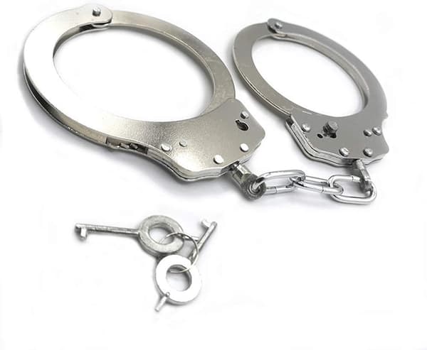 Professional Handcuffs (Silver), Metal Handcuffs with Keys Kid DXGHC
