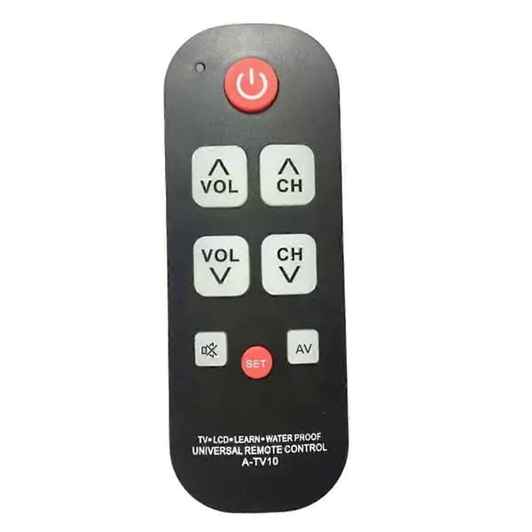 A-TV10 TV-fjernkontroll for eldre Universal kontroller Enkel Vanntett