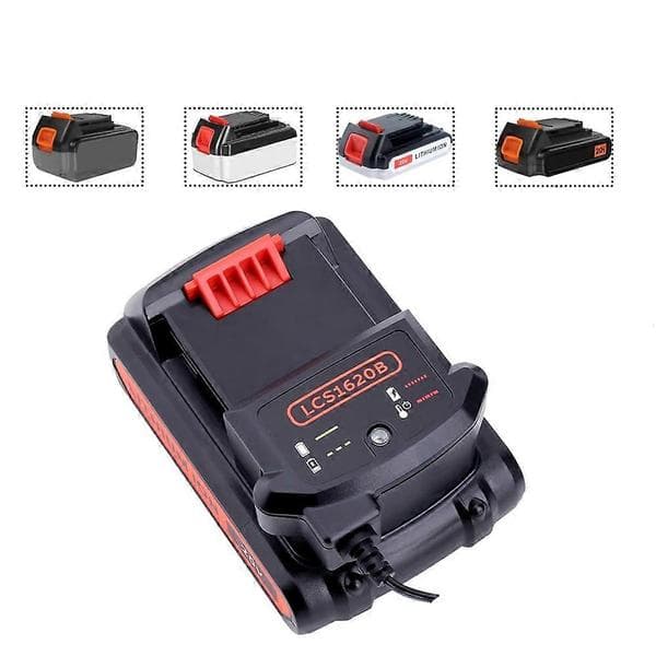 20V MAX Lithium Batterioplader Erstatning for Black Decker LCS1620B, 20Volt Li-Ion Batteri LBXR20 LBXR20-OPE US Stik