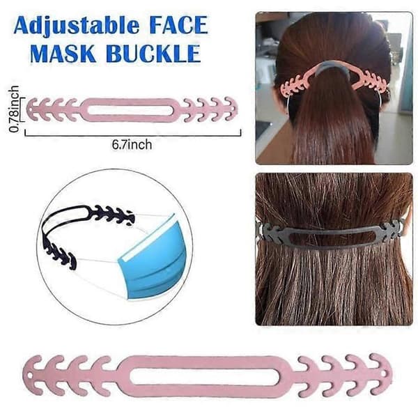 Maskeholder - YWEI - 5 stk. - Skridsikker silikone - Justerbar - Sort