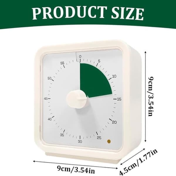 Visuell Timer 60 Minutter for barn, læring, klasserom og møter - Justerbar Volum med Magnet