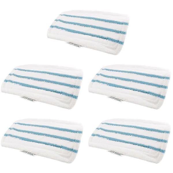 Pakke med 5 vaskbare mikrofiberputer for Black&Decker dampmopp erstatningsdeksel kompatibel med FSM1Edition 0711