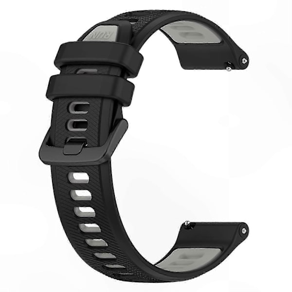 Dobbeltfarvede 18 mm silikone urremme til Forerunner 265S erstatningsrem Multicolor Style H