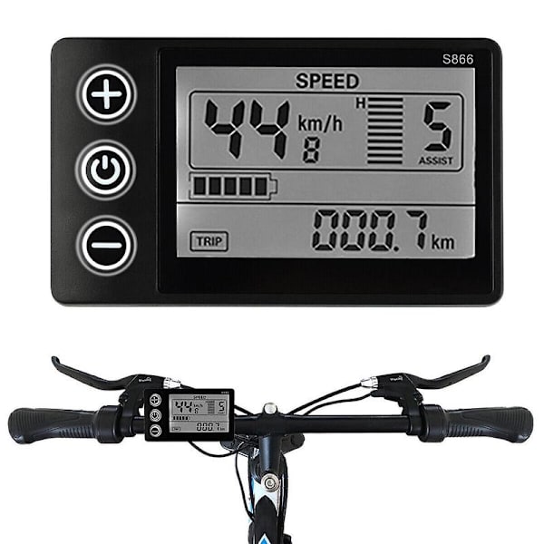 Ny LCD-skærm til E-cykel 24V/36V/48V Display E-cykel Elcykel