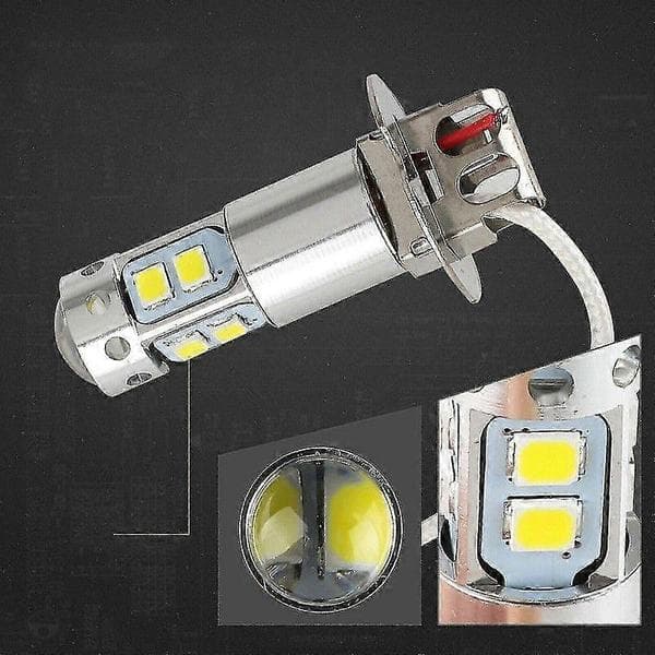H3 100W Høy Effekt Cree Led 3000K Gul Tåkelys Kjørelys Pære