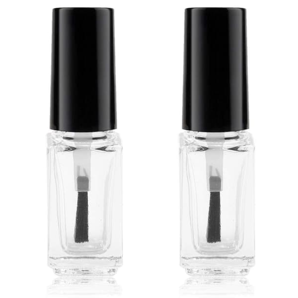 Tomma klara nagellacksflaskor med pensel (5ml 5-pack)