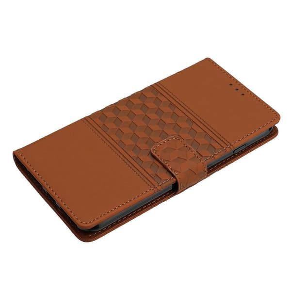 Diamantpreget skinnveske til Xiaomi Poco X6 Brown