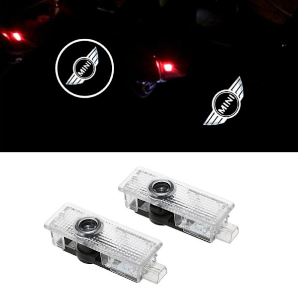 2 stk passer til Mini Mini Cooper velkomstlampe, pr