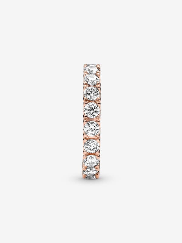Pandora - Sparkling Row Eternity Ring - 14k rose gold plating Circumference: 54mm