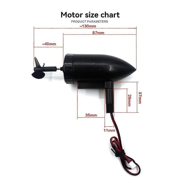 Atebåt Undervannsmotor Propeller Båttilbehør DIY Modifiserte Sett for Flytec 2011-5 Fiskebåt
