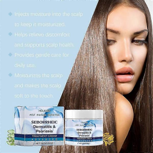 Seborroisk dermatitkräm, hårbottenbehandling för psoriasis, follikulit, torr kliande hårbotten 2PCS