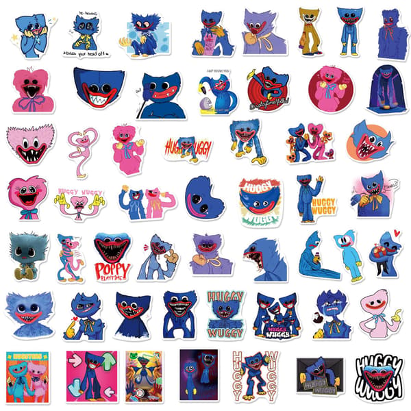 50 stk Poppy Playtime Graffiti-dekaler for bærbar PC, skateboard