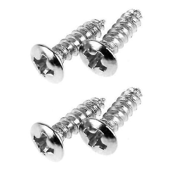 36x plektorskruer Fender-stil til guitar Telecaster, passer til Stratocaster Silver