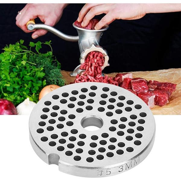 Köttkvarnsplatta i rostfritt stål (3 mm)