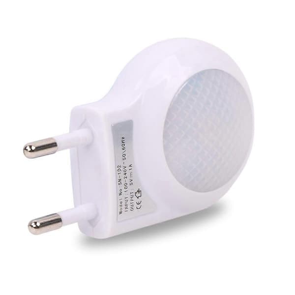 Praktisk og vakker Kobber Hvit EU 2-pins Plugg Lampe hvit Lysstyrt LED-lys Arbeider