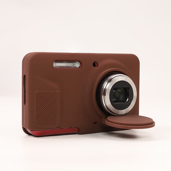 Etui til Kodak Pixpro Fz55 digitalkamera, med objektivdæksel (kompatibel, kaffe)