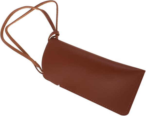 PU Glasses Case with Soft Padded Interior and Practical Neck Strap for Glasses Storage