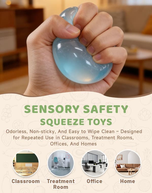 Kookosöljy Squishy - 2026 Uusi Kookosöljy Stressipallo Blue
