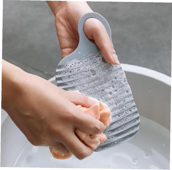 Mini washboard, washboard non-slip home scrub board for laundry hand washing clothes cleaning tool
