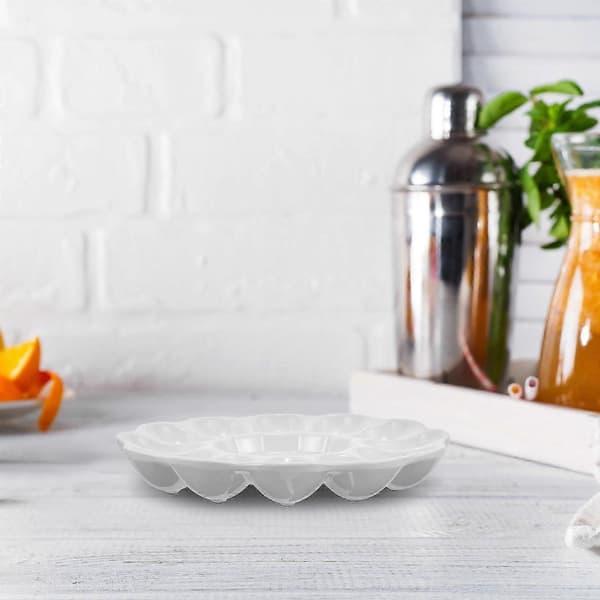 Äggfat Keramisk Djävulsäggbricka Cateringfat Äggserveringsbricka