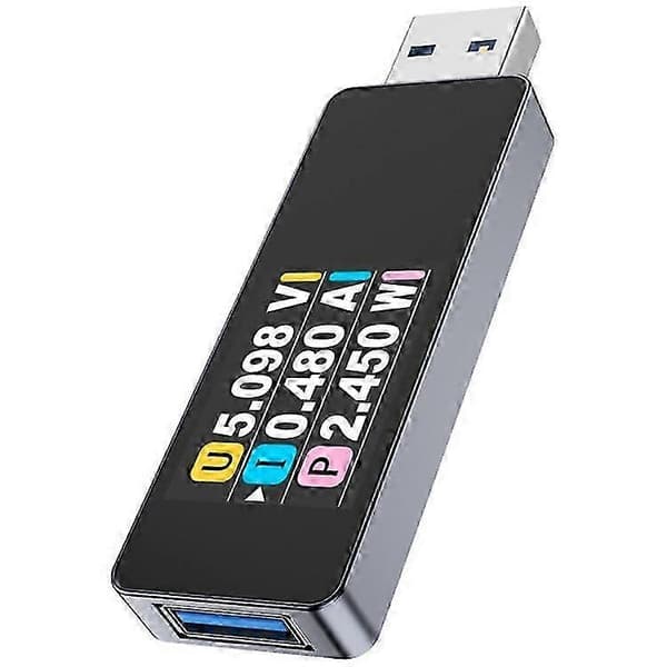 JEYI USB 3.2 Tester 5-30V 3A Spenning Strøm 10G Overføring Strømtester Multimeter Voltmeter 26s