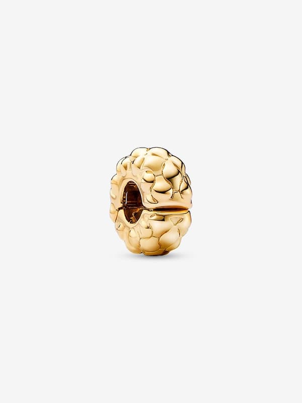 Pandora - Studded Clip Charm - 14k guldbelægning