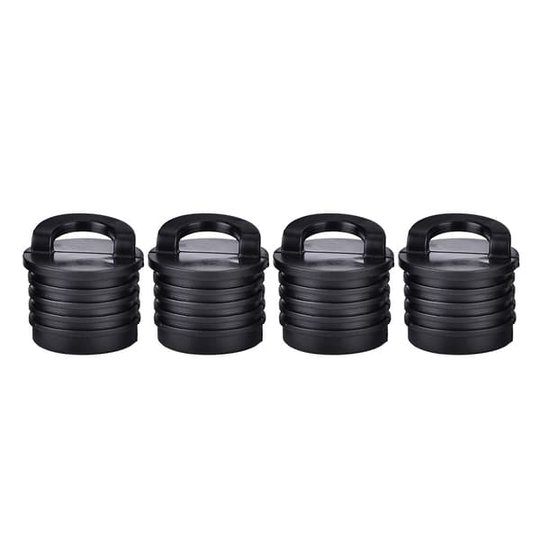 4-pack Boat Canoe Kayak Scupper Plug Drain Hole Stopper Accessories Black