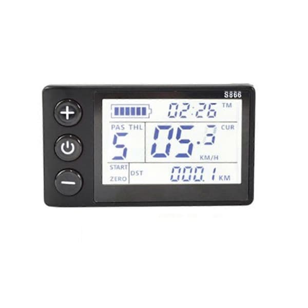 S866 Elcykel LCD-display E-cykel El-løbehjul Displaymåler Kontrolpanel med Vandtæt