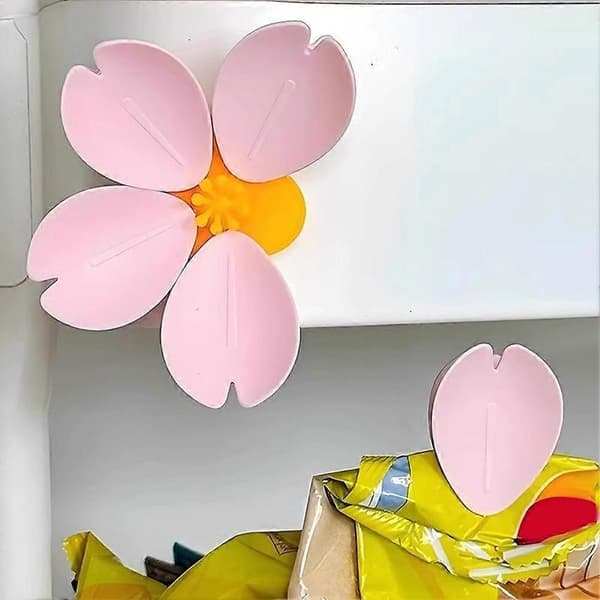 Forseglingsclips Køleskabsmagnet Blomsterformet Sikrer Indpakning Forseglede Poser Køkk