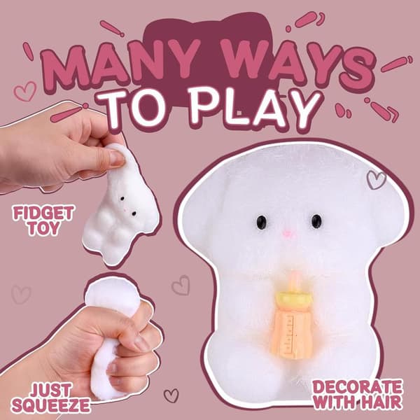 Håndlavede søde Taba Squishy-legetøj, håndlavede Squishies-legetøj, ultrabløde Squishy-legetøj, silikone-klemmelegetøj, gaver (hvalp)