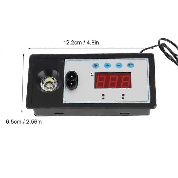 Egginkubator Termostat Automatisk Intelligent Eggklekkemaskin Temperaturkontroller med Lys 26s
