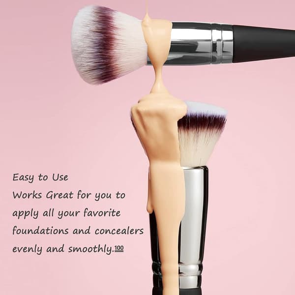 Foundation Brush Double-Sided Concealer, Quick and Easy Application for Liquid, Precision Angled & Heavenly Luxe Cruelty-free Hair