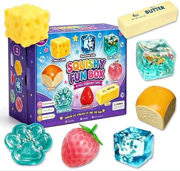 8-pack Mystery Squishy Box, Blind Box Stressavlastande Fidget-leksaker, Sensorisk förpackning Kreativ festgåva, Långsamt stigande Squishy