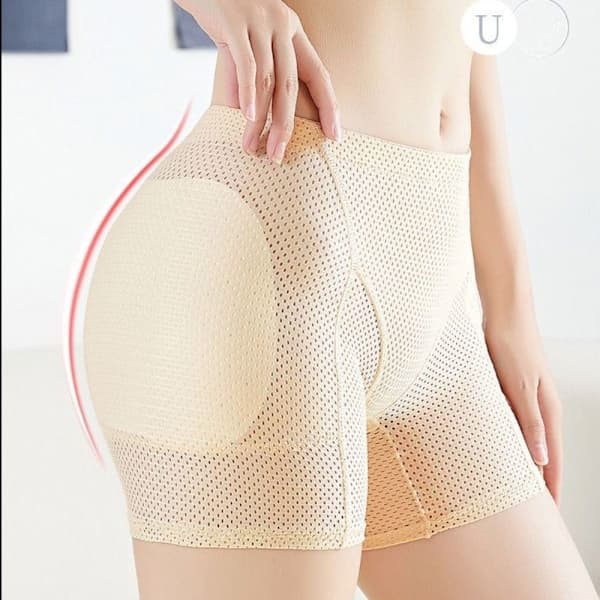 Breathable Panties with Butt Lift and Shaping Effect, Push Up Hip Enhancer with Hip Pads Black M black black M