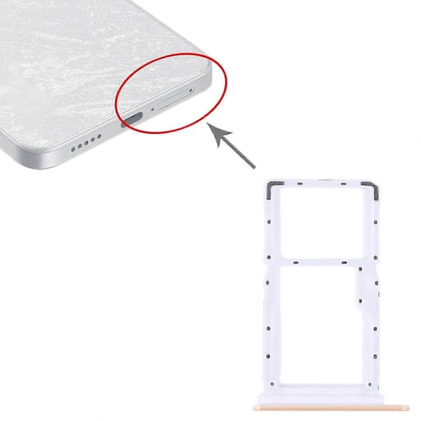 2025 For Xiaomi Redmi Note 13 5G SIM-kortskuff + SIM / Micro SD-kortskuff Pink