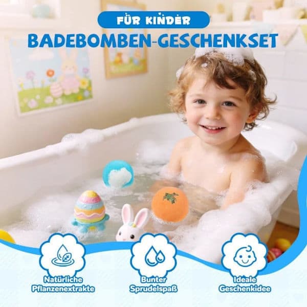 Gift Box with 12 Bath Bombs for Kids | Bath Bombs with a Surprise Inside for Kids | Organic