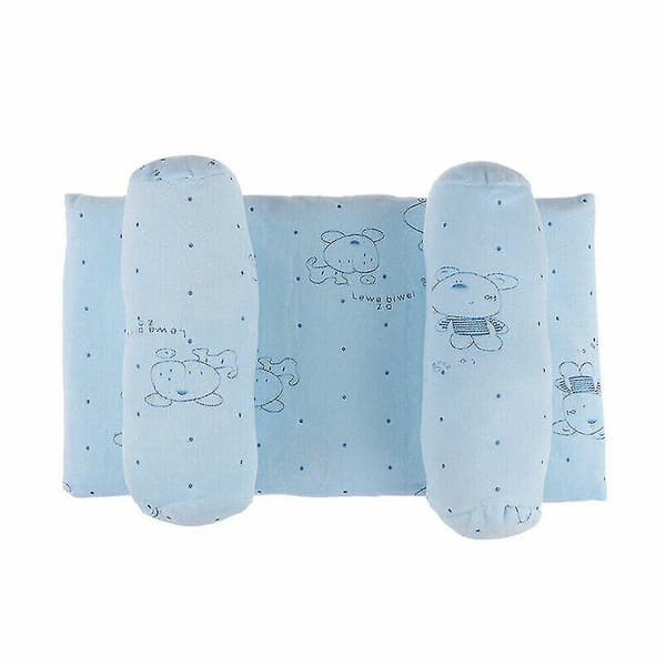 Babypute mot deformasjon, flat hode babypute, myk pute blue