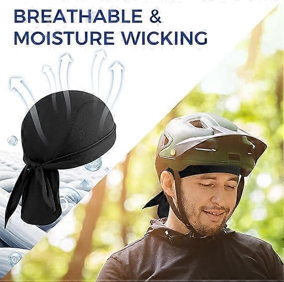 4-pack Svettabsorberande Bandana Hjälmfoder Mössa Andningsbar Svettresistent Bandana Justerbar Cykelkeps för Utomhusaktiviteter